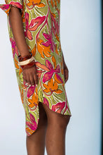 Load image into Gallery viewer, Signature Nina Shirt Dress - Green &amp; Pink
