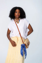 Load image into Gallery viewer, Signature Corfu Summer V-neck Tee - White
