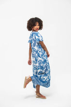 Load image into Gallery viewer, Signature Riviera Dress - Blue/White Paisley
