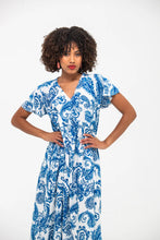 Load image into Gallery viewer, Signature Riviera Dress - Blue/White Paisley
