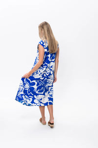 Signature Cabo Dress  - Blue & White