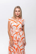 Load image into Gallery viewer, Signature Cabo Dress - Orange &amp; White
