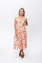 Load image into Gallery viewer, Signature Cabo Dress - Orange &amp; White
