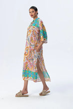 Load image into Gallery viewer, Signature Malta Beach Kaftan - Turquoise Abstract

