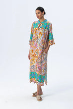 Load image into Gallery viewer, Signature Malta Beach Kaftan - Turquoise Abstract
