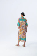 Load image into Gallery viewer, Signature Malta Beach Kaftan - Turquoise Abstract
