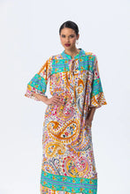 Load image into Gallery viewer, Signature Malta Beach Kaftan - Turquoise Abstract
