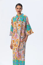 Load image into Gallery viewer, Signature Malta Beach Kaftan - Turquoise Abstract
