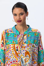 Load image into Gallery viewer, Signature Malta Beach Kaftan - Turquoise Abstract
