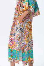 Load image into Gallery viewer, Signature Malta Beach Kaftan - Turquoise Abstract
