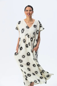 Signature Riviera Dress - Crème/Black