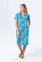 Load image into Gallery viewer, Signature Barcelona Dress - Turquoise &amp; White
