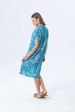 Load image into Gallery viewer, Signature Barcelona Dress - Turquoise &amp; White
