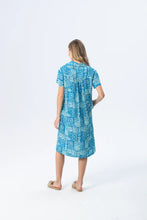 Load image into Gallery viewer, Signature Barcelona Dress - Turquoise &amp; White
