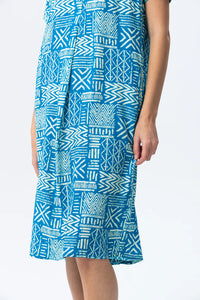 Signature Barcelona Dress - Turquoise & White