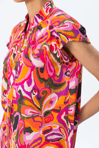 Signature Cassis Shirt -Pink Abstract