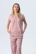Load image into Gallery viewer, Signature Cassis Stripe Shirt - Red &amp; White
