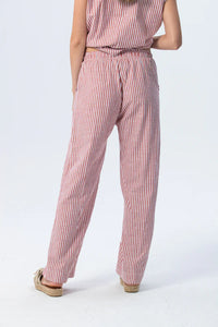 Signature Sydney Wide Leg Pants - Red/ White