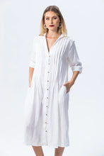 Load image into Gallery viewer, Signature Santorini Pintuck Dress - White
