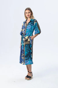 Signature Monaco Dress - Blue Abstract