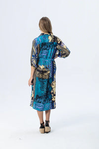 Signature Monaco Dress - Blue Abstract