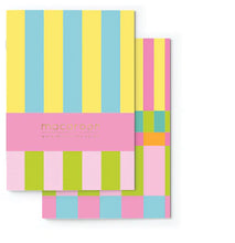 Load image into Gallery viewer, Macaroon A5 Soft Covered Journal Set of 2  -Sorbet Stripe
