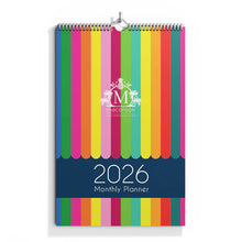Load image into Gallery viewer, Macaroon 2026 A3 Hanging Family Planner - Circus Stripe
