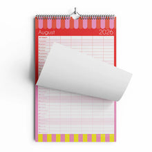Load image into Gallery viewer, Macaroon 2026 A3 Hanging Family Planner - Circus Stripe
