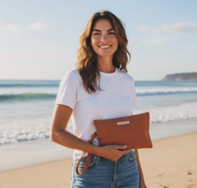 Load image into Gallery viewer, Summer &amp; Salt Pouch - Burnt Orange
