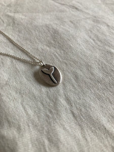 Liwo Seedling Oval Pendant on Sterling Silver Chain