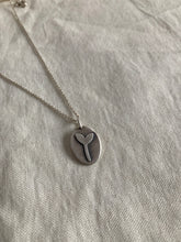 Load image into Gallery viewer, Liwo Seedling Oval Pendant on Sterling Silver Chain
