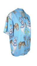 Load image into Gallery viewer, Rush Sorrento Shirt - Lunch with Leopards Blue
