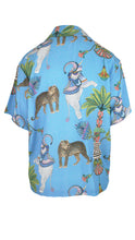 Load image into Gallery viewer, Rush Sorrento Shirt - Lunch with Leopards Blue
