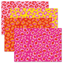 Load image into Gallery viewer, Macaroon Disposable Placemats - Ruby Lumo Leopard
