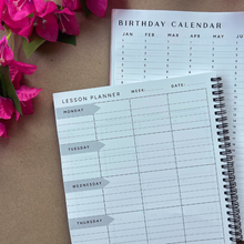 Load image into Gallery viewer, Pink Glitter A4  Teacher Planners  - The 70’s One

