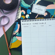 Load image into Gallery viewer, Pink Glitter A4  Teacher Planners  - The Rain Forest One
