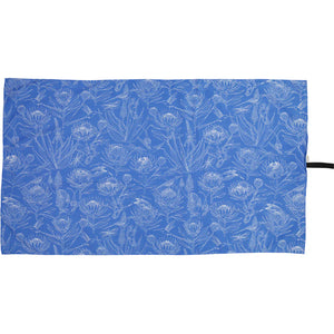 A Love Supreme Microfleece Towels - Bloom Essence Cream on Blue
