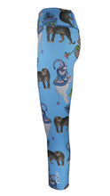 Load image into Gallery viewer, Rush F/L Tights  - Lunch with Leopards Blue
