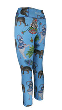 Load image into Gallery viewer, Rush F/L Tights  - Lunch with Leopards Blue
