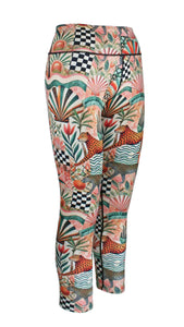 Rush F/L Tights  - Sunkissed Safari