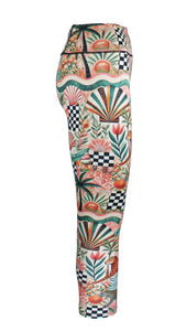 Rush F/L Tights  - Sunkissed Safari
