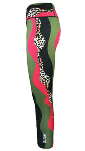 Rush F/L  Tights  - Waving Leopard