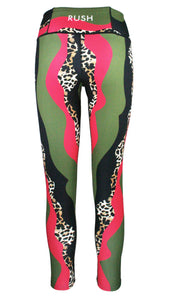 Rush F/L  Tights  - Waving Leopard