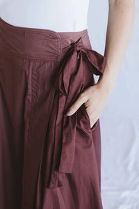 Trinity Emily Wrap Skirt - Chocolate