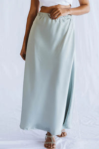Trinity Satin Skirt - Mint