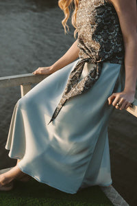 Trinity Satin Skirt - Mint
