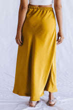 Load image into Gallery viewer, Trinity Satin Skirt - Mustard
