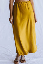 Load image into Gallery viewer, Trinity Satin Skirt - Mustard

