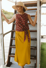 Load image into Gallery viewer, Trinity Satin Skirt - Mustard
