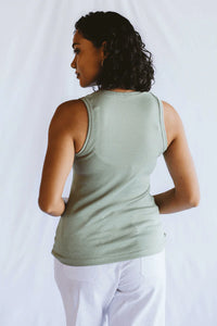 Trinity High Neck Vest - Sage